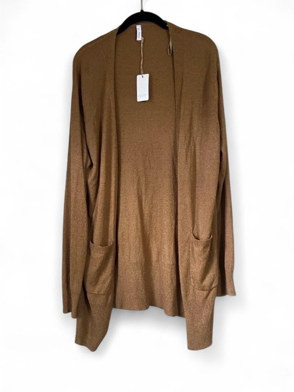 Wishlist Sweater Sz M/L Lightweight Open-Front Slouchy Cardigan Pocket Side Slit
